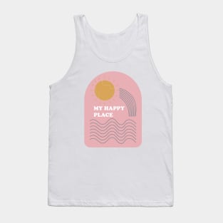 My happy place - retro summer beach vacation vibe Tank Top